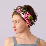 Silk Cotton Scarf - Midnight Orchids